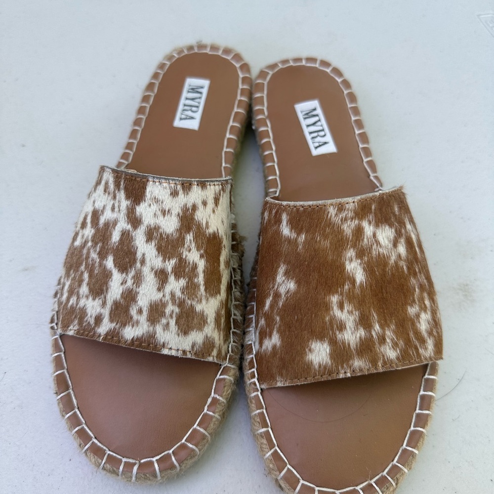 Myra Bag Brown and Cream Espadrille Sandals